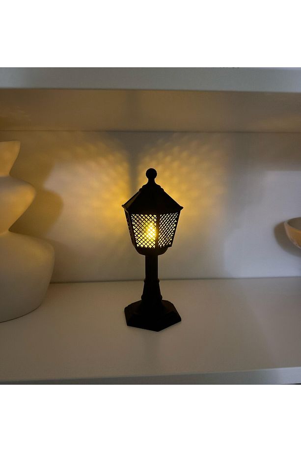 Dekoratif Sokak Lambası Tekli Led Mumlu Masa Aydınlatması - 1