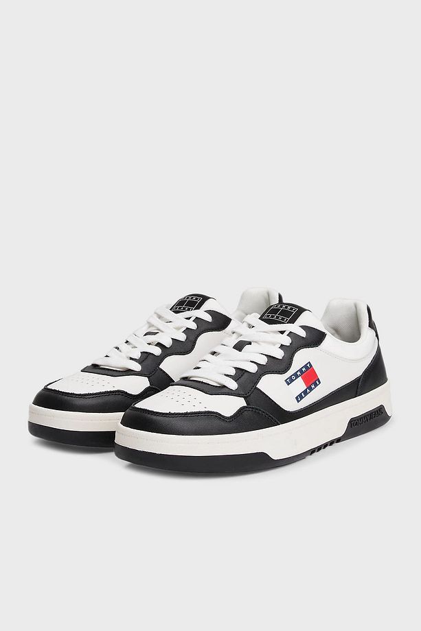 Deri Logolu Sneaker Ayakkabı Erkek AYAKKABI EM0EM01443 YBL - 2