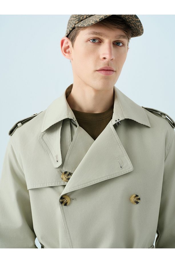 Regular Fit Erkek Trenchcoat - 4