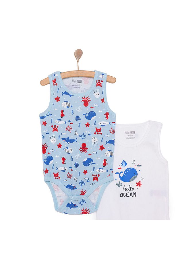 HelloBaby Deniz Desenli 2'li Atlet Body - 3