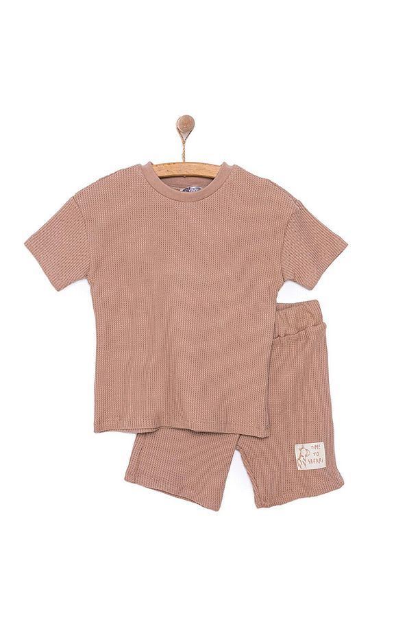 HelloBaby Safari Line Erkek Tshirt-Şort Erkek Bebek - 1