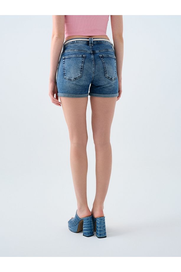 Slim Fit Kadın Şort - 5