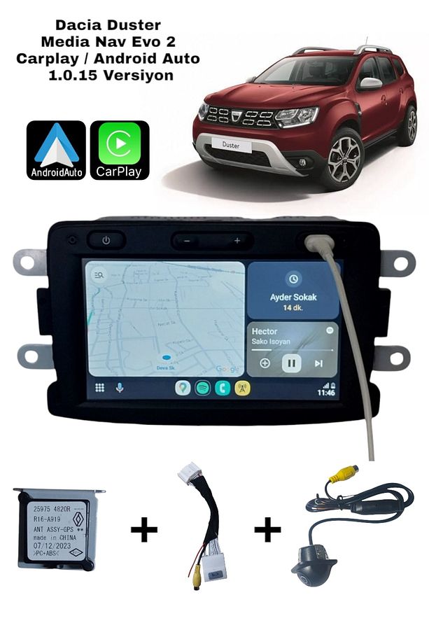 2018> Dacia Duster Multimedya Carplay/Android Auto Versiyon 1.0.15 - 1