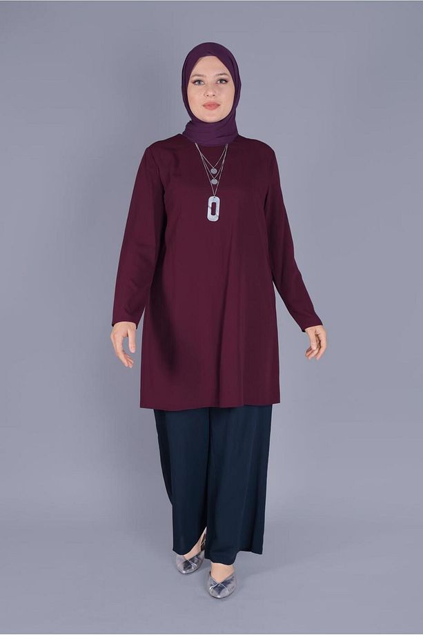 YUVARLAK YAKA BASİC TUNİK 40883 - 1