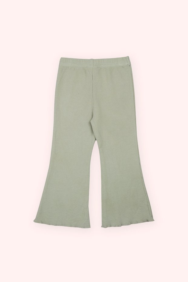 Baby Girl Wide Leg Khaki Leggings
