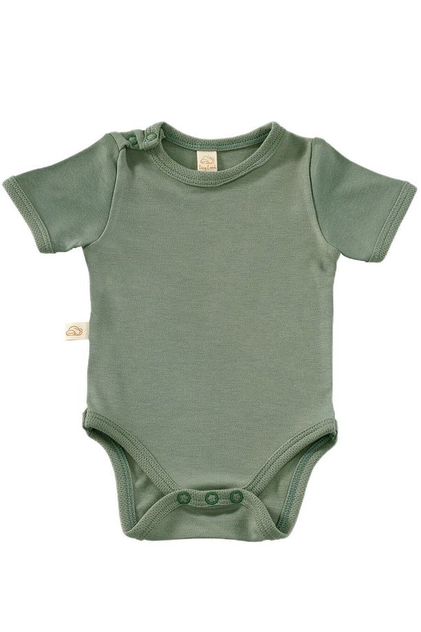 Unisex 2 Parça Kısa Kollu Bebek Yazlık Bodysuit Ve Şort Seti - Elation Gourd - 3