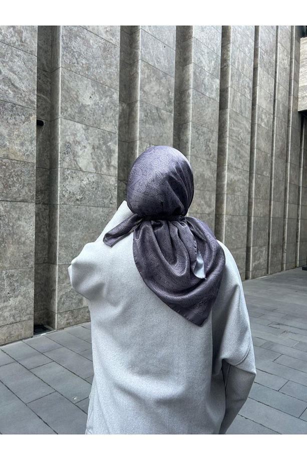 Pamuklu Soft İnci Desen Eşarp-Vizon - 2