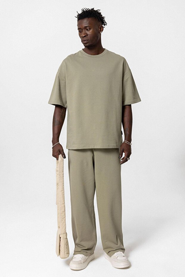 Basic Oversize Tracksuit Khaki