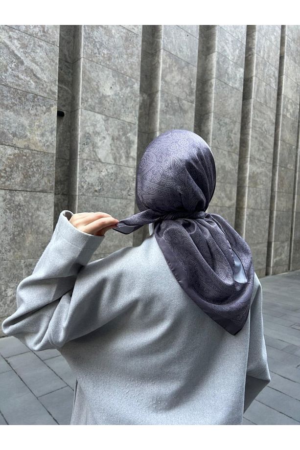 Pamuklu Soft İnci Desen Eşarp-Vizon - 3