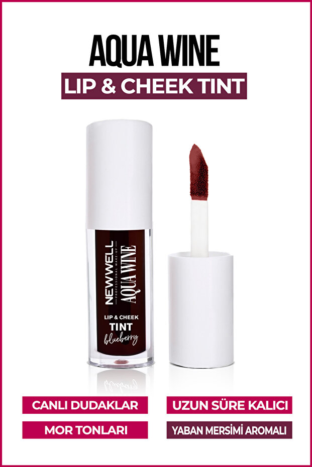 Aqua Wine Lip & Cheek Tint Yaban Mersini Aromalı 6 ML - 1