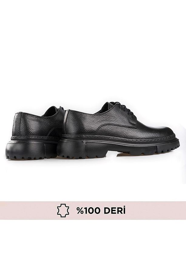 Hakiki Deri, Yüksek Tabanlı, Dikişli, 4 Mevsim, 1. Kalite, İç Dış Deri Erkek Ayakkabı - 8