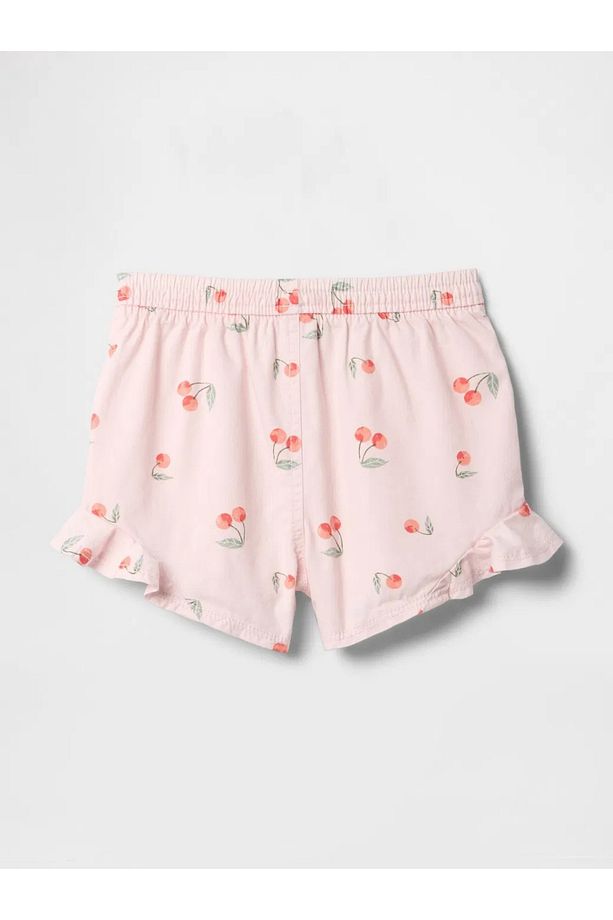 Kız Bebek Fırfırlı Pull-On Twill Şort Pembe - 3