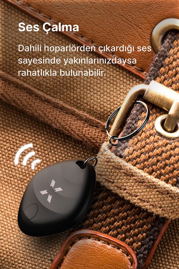 Airtag Akıllı Bluetooth Takip Cihazı Find My Mobil Uygulama Konum, Eşya Bulucu Siyah Tag X6605 - 4
