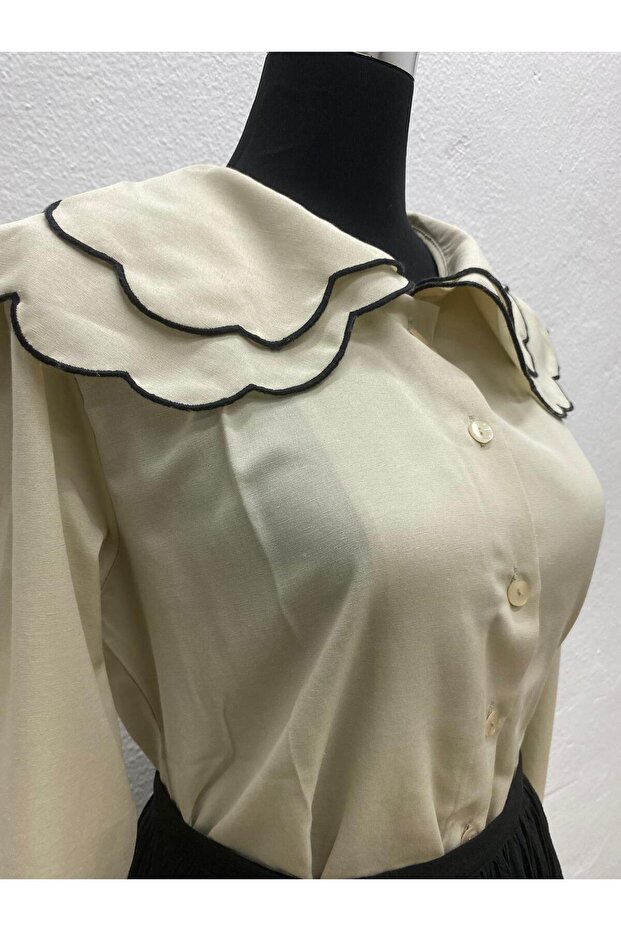 Yaka Detaylı Gömlek - 3