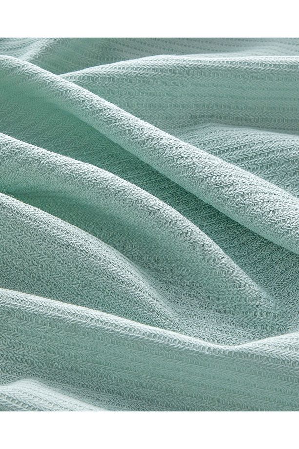 Pretty ivy Soft Tek Kişilik Pike Takımı 150x220 cm Açık Yeşil - 5