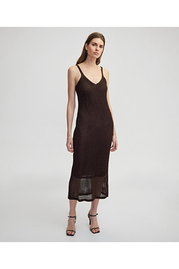 Ajurlu triko elbise - 2