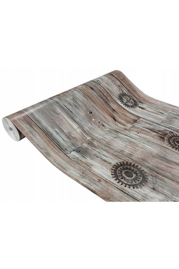 176-0631 Eskitme Tahta Görünümlü Yapışkanlı Folyo ( 45 Cm X 1 Mt ) - 1