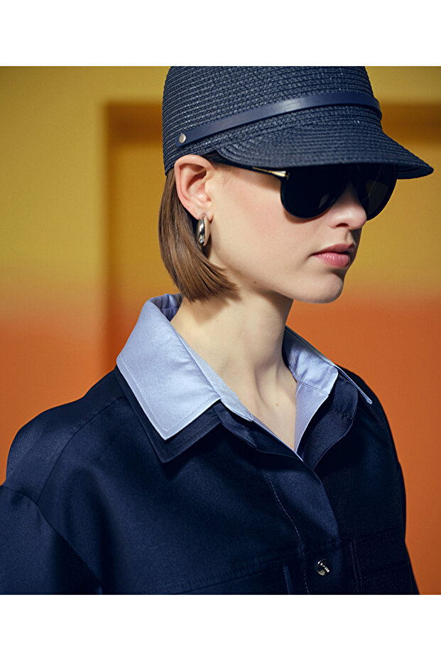 Çift parça görünüm gömlek ceket - 1