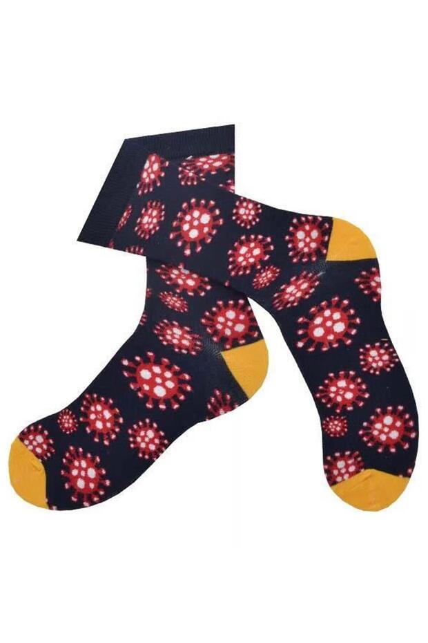 Men's Long Socks - Virus Patterned Clb - 2