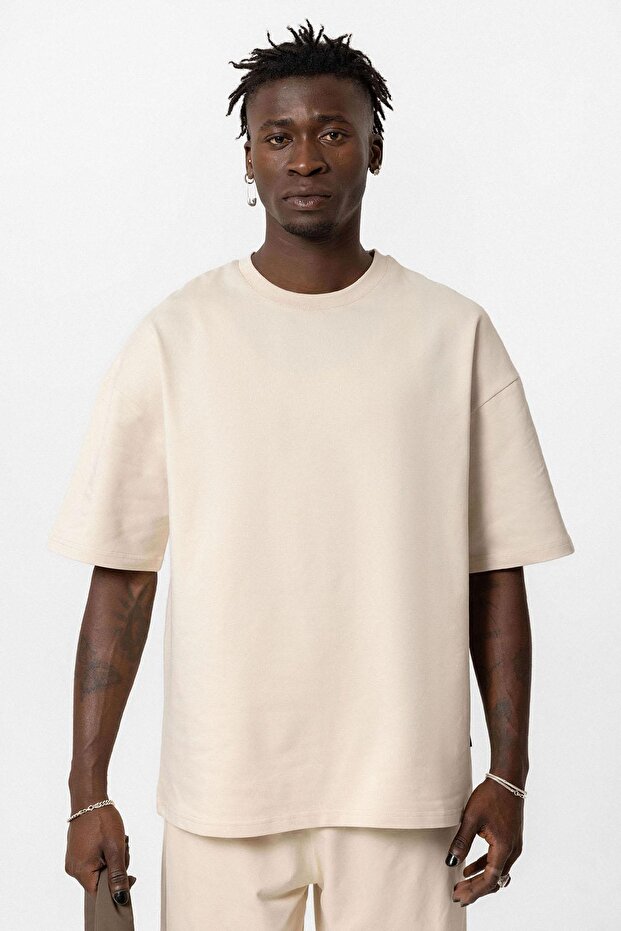 Basıc Oversize Eşofman Takım Taş - 4