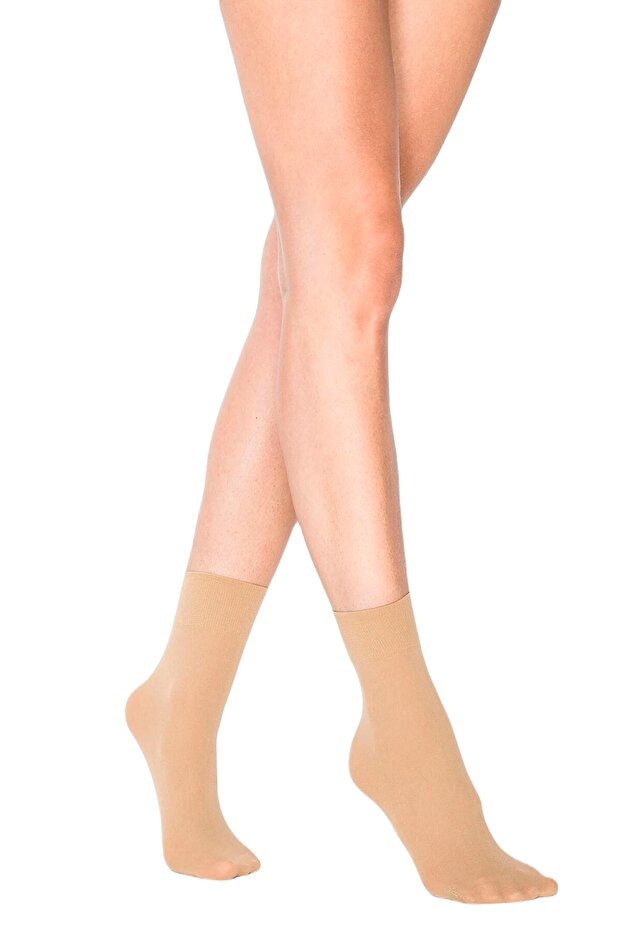 12 Li Micro 40 Den Medium Thick Matte Socket Socks - 1