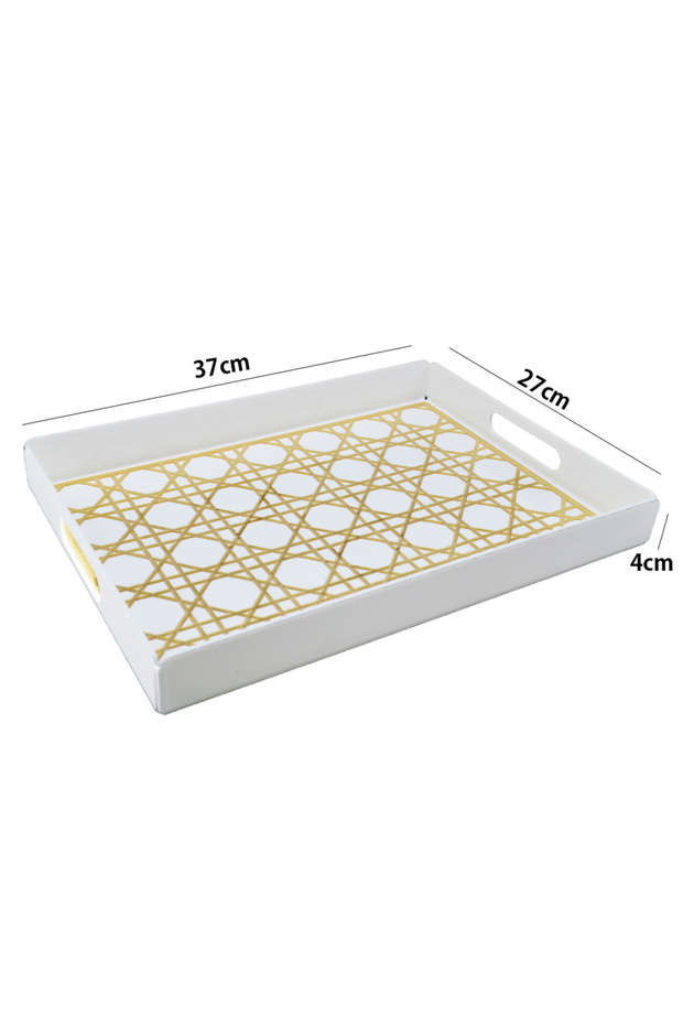 2-piece plastic serving tray set - 3