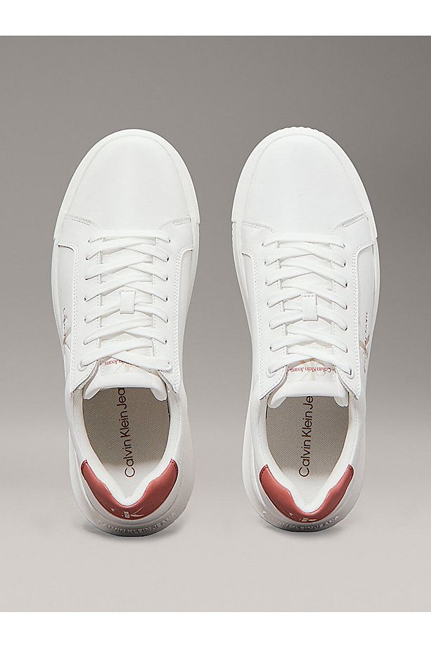 Erkek Marka Logolu Bağcıklı Kaydırmaz Tabanlı Günlük Mercan Sneaker YM0YM00681-0LF - 3
