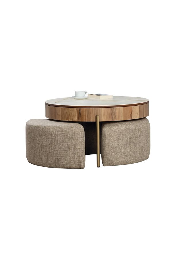 Most Rondo Akıllı Sehpa Mermer Görünümlü %100 Mdf (Evinize Teslim) - 8