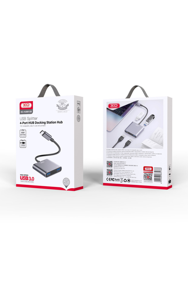 USB 3.0 Dock İstasyonu 4 Port Hub HUB012B, 5Gbps Veri Aktarım Hızı, Tak ve Çalıştır, 15cm Kablo - 8