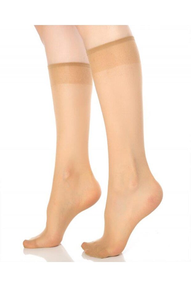 Desimo Women's 20 Denim Matte Resistant Thin Elastane Knee-Length Trouser Socks