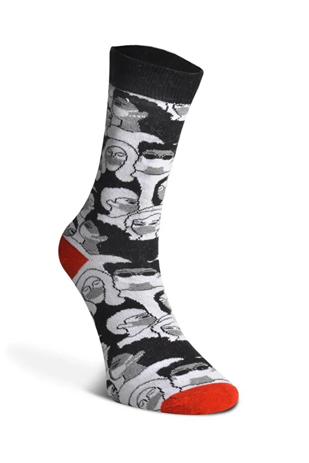 Men's Long Socks - Mask Pattern, Clb - 1