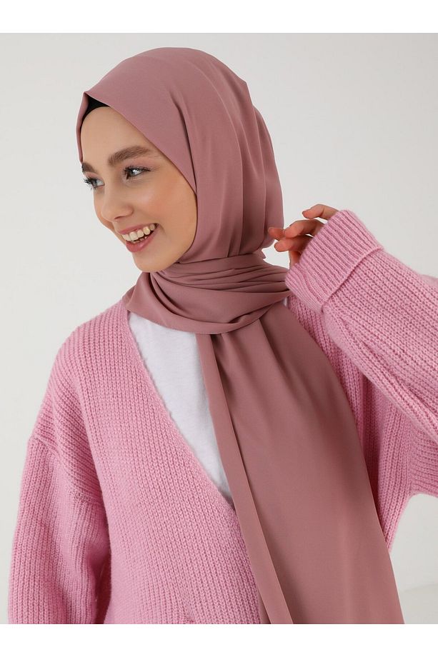 Krep Şal - Açık Gül Kurusu - - 2