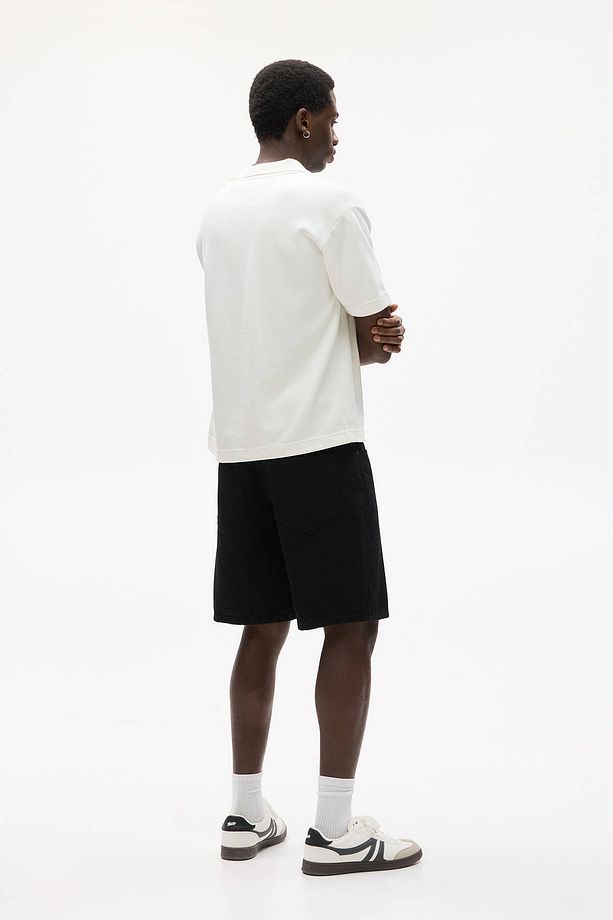 Standard fit denim bermuda şort - 4
