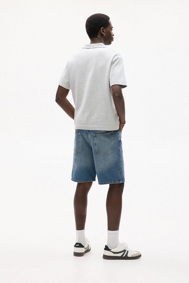 Standard fit denim bermuda şort - 5