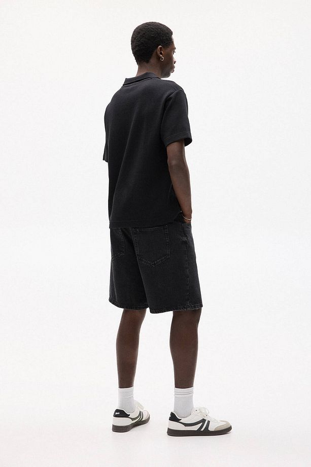 Standard fit denim bermuda şort - 6