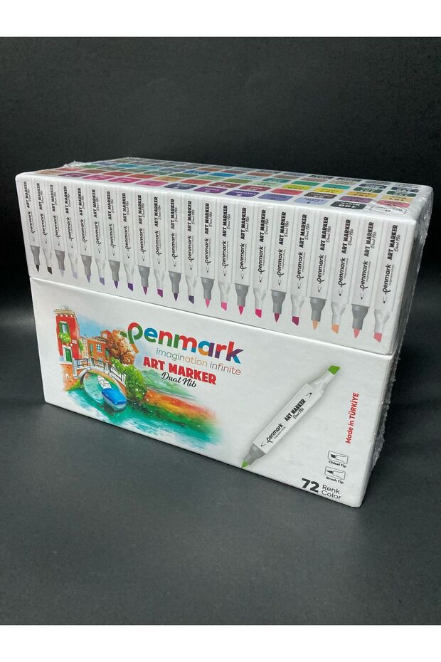 Double-Ended Marker Felt Tip Pen 72 Colors a Quality -1St Quality Set Special Box