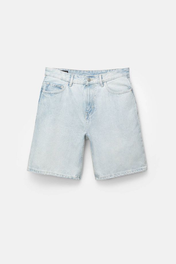 Standard fit denim bermuda şort - 6