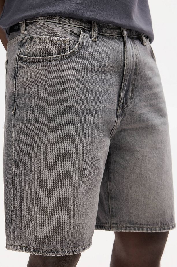 Standard fit denim bermuda şort - 5