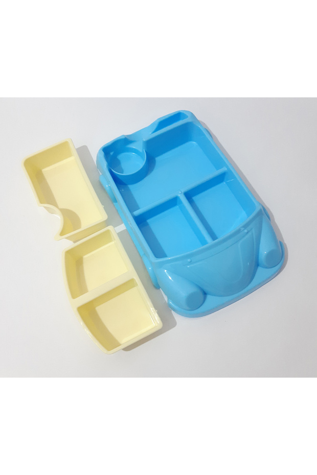 Çocuk İçin Araba Modelli Mama Tabağı 30x18 CM  Kahvaltı ve Yemek Tabağı Çocuklar İçin Tabldot Tepsi - 8
