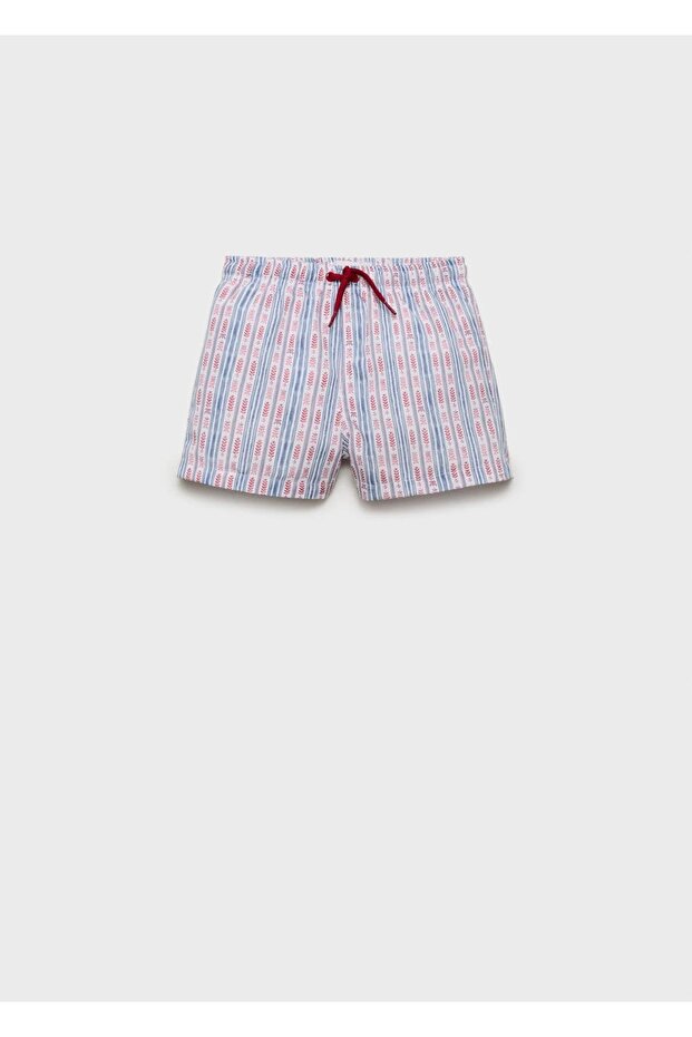 Desenli şort mayo - 1