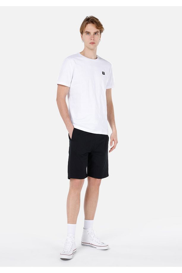 Regular Fit Orta Bel Erkek Siyah Şort - 1