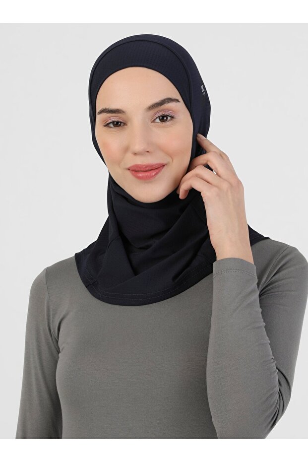 Hijab Sports Bonnet - أزرق داكن -