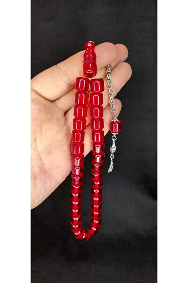 Red Stick Amber Rosary - Hooded, T-442