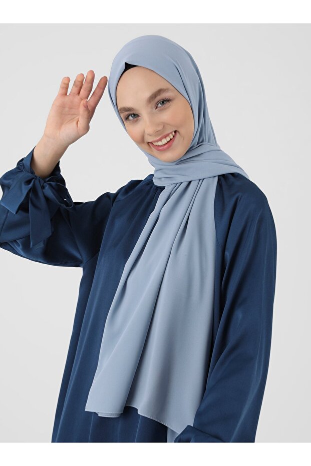 Krep Şal - Ice Blue - - 1