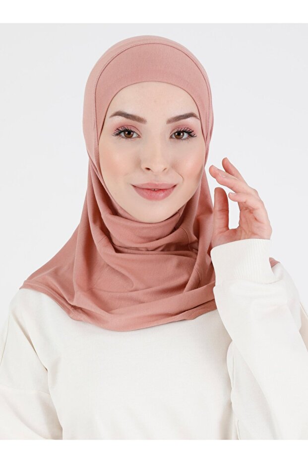 Hanfendy Athletic Plain Sports Hijab Bonnet - Dark Salmon - (St043), (Id 7804359)