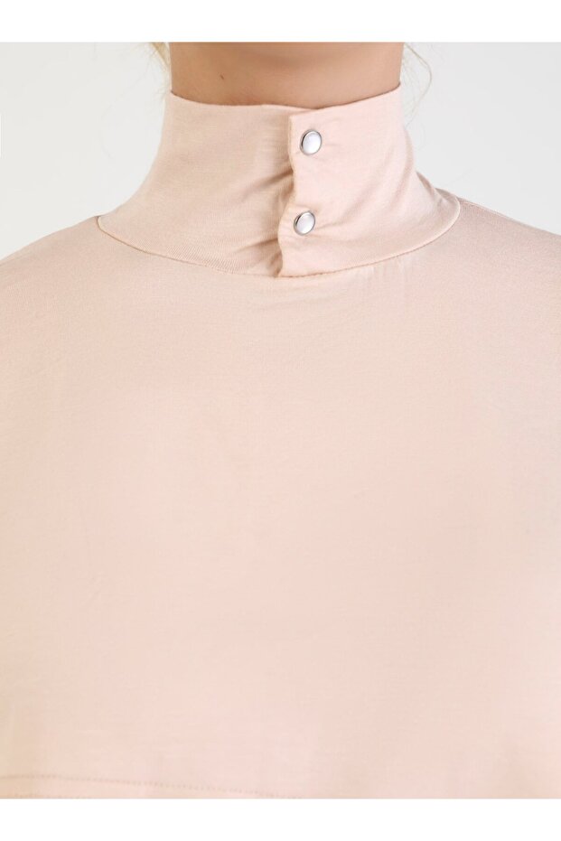 طقم ياقة وأكمام - بيج فاتح - - 3