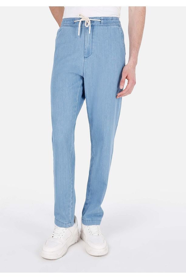 092 Juan Jogger Fit Orta Bel Düz Paça Erkek Mavi Jean Pantolon - 4