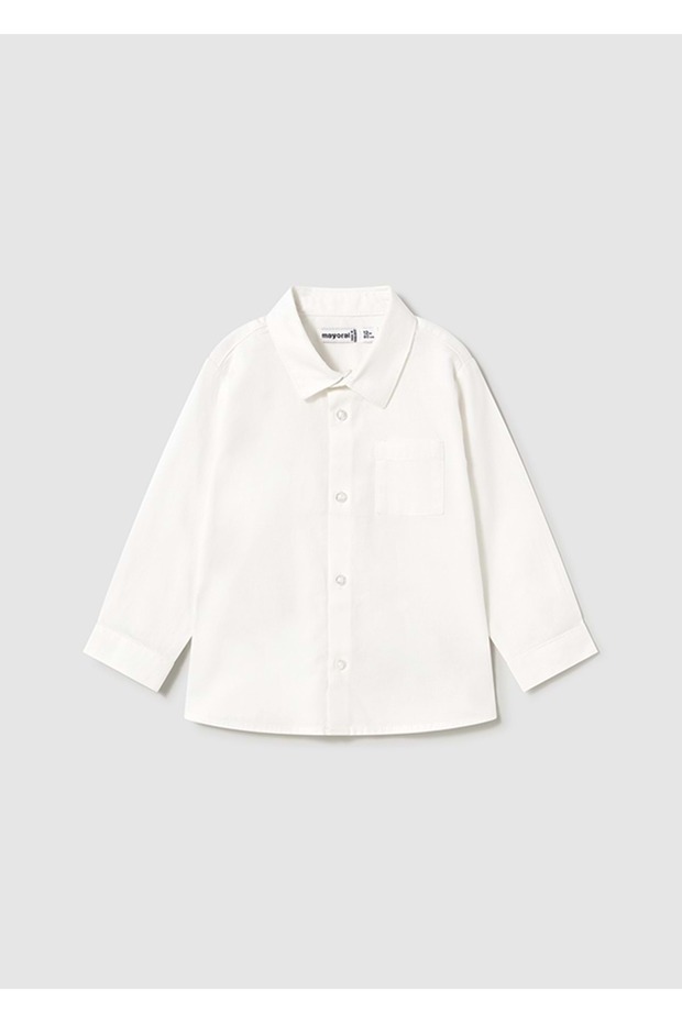 Baby Boy Long Sleeve Shirt White 124