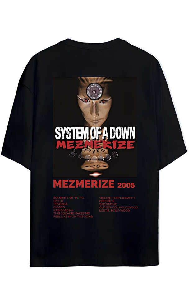 System of a down Mesmerize Album Cover Unisex Agent Sirt and Chest Design Tshirt