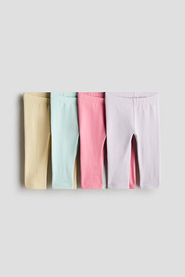 4-pack cotton jersey leggings
